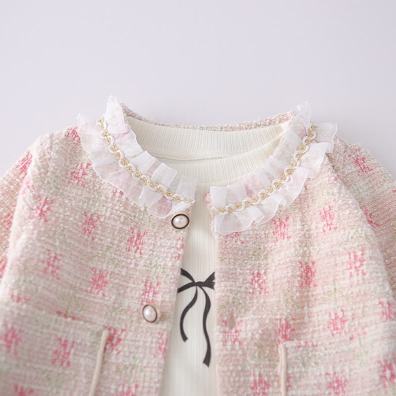 3-teiliges Set aus Tweed- Strickjacke und Denim für Baby und Babys (Mädchen) - image 7
