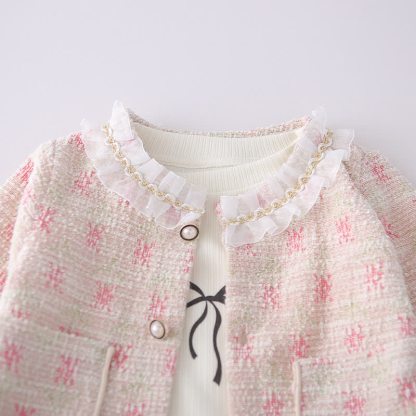 3-teiliges Set aus Tweed- Strickjacke und Denim für Baby und Babys (Mädchen) - image 7