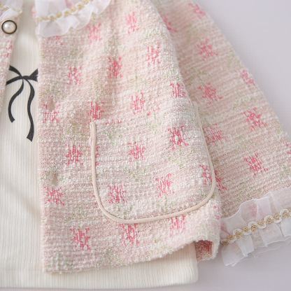 3-teiliges Set aus Tweed- Strickjacke und Denim für Baby und Babys (Mädchen) - image 8
