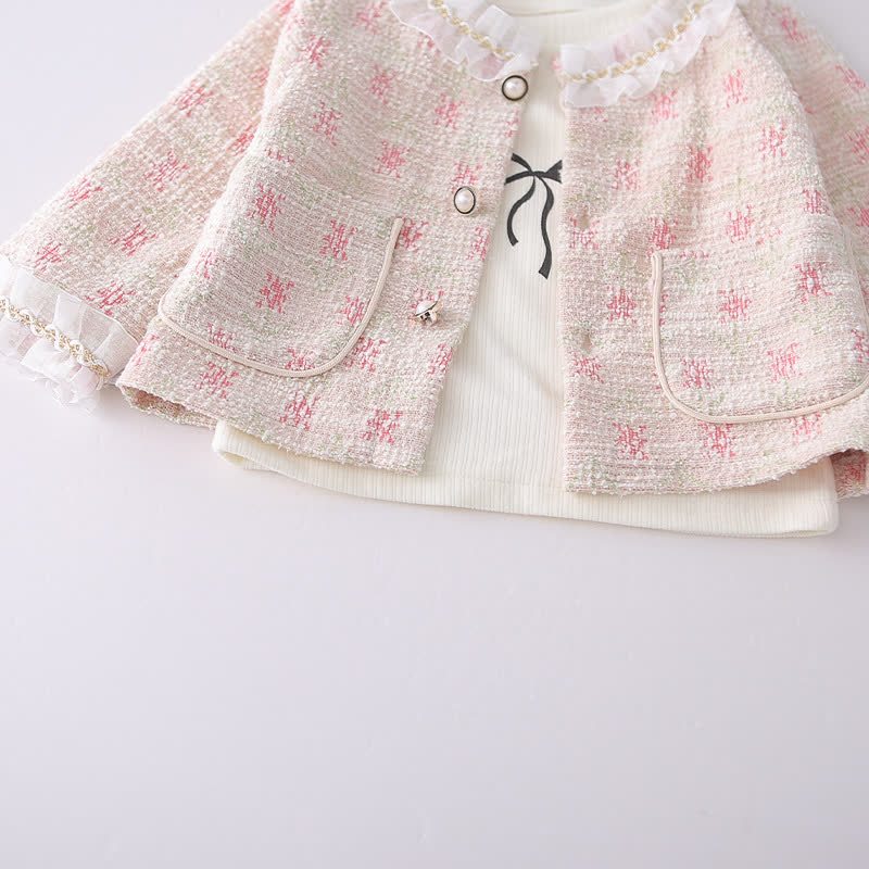 3-teiliges Set aus Tweed- Strickjacke und Denim für Baby und Babys (Mädchen) - image 9