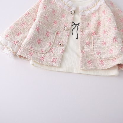 3-teiliges Set aus Tweed- Strickjacke und Denim für Baby und Babys (Mädchen) - image 9
