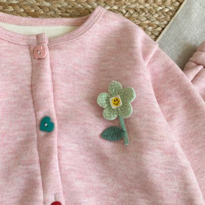 Zweiteiliges Set aus Strickjacke und Hose aus Vlies für Kleinkind - image 6