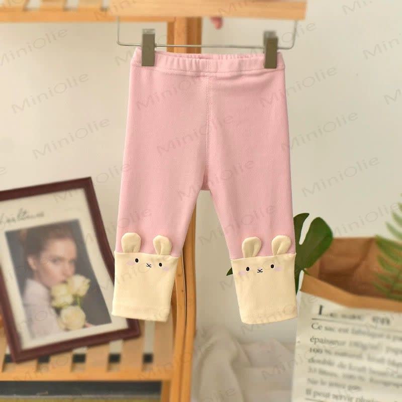 Gerippt Gamaschen mit Hase für Baby und Kleinkind - Rosa - 4-5J - image 2