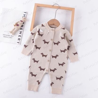 Baby Dackel-Strampler mit Strampler - Beige - 2-3J - image 4