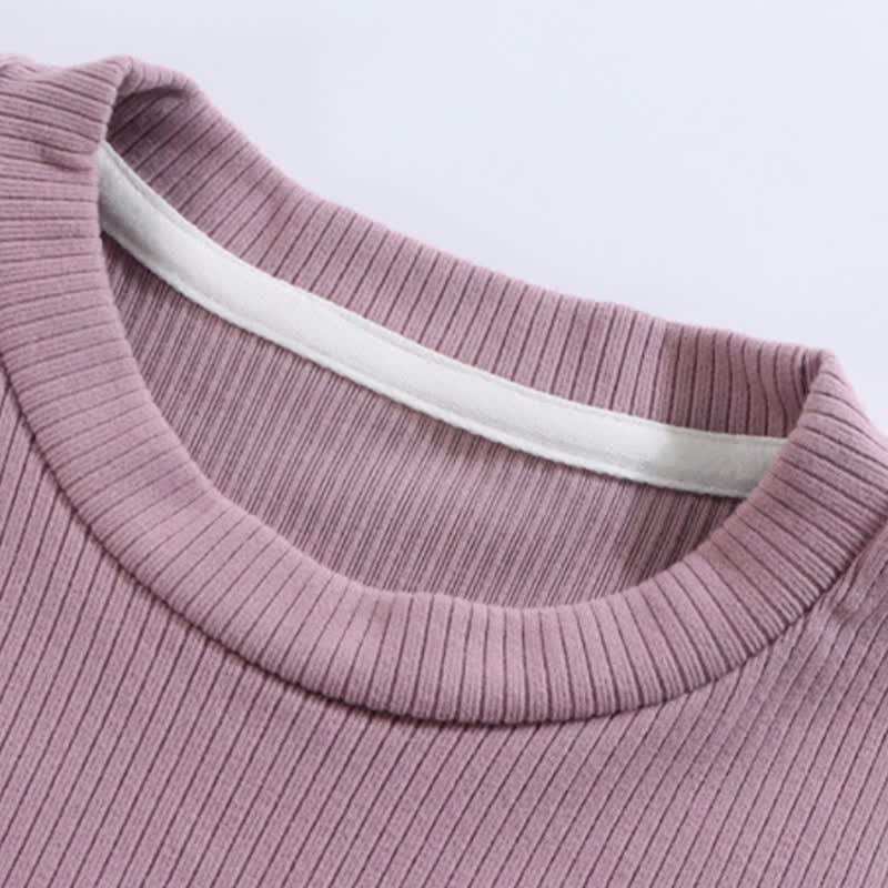 Langarm-T-Shirt mit Gerippt Schleife und Lace für Kleinkind - image 11