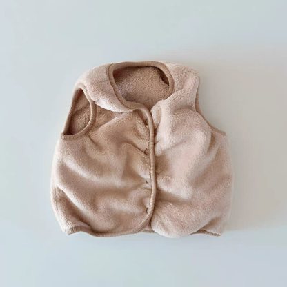 Baby Vlies mit Druckknöpfen vorne - Khaki - 18-24M - image 6