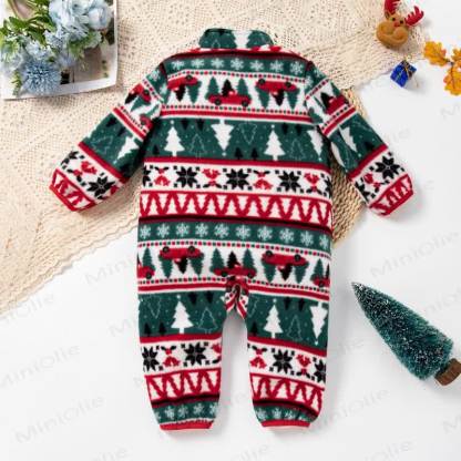 Baby Weihnachten Vlies Strampler mit halbem Reißverschluss - image 3