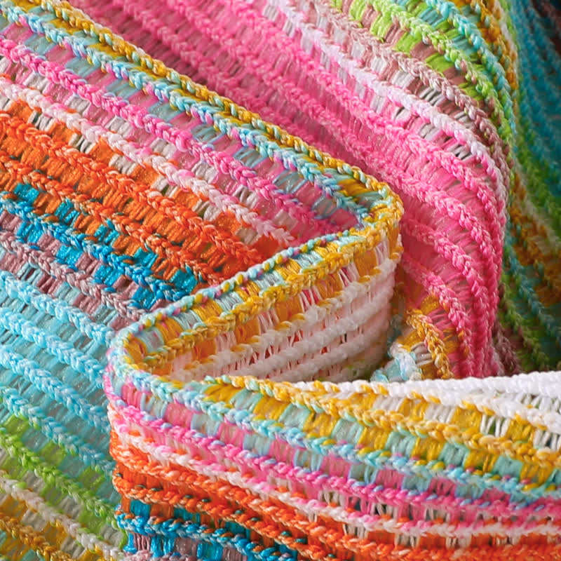 Dreiteiliges Set aus Bunt , Streifen Baby Stricken und Denim - image 8