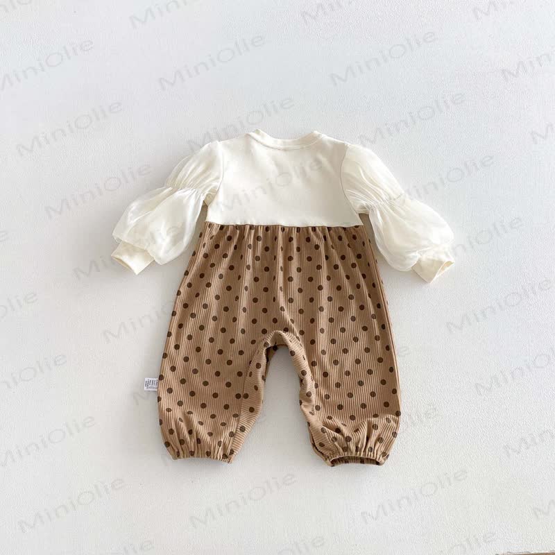 Baby Strampler mit Punktmuster und künstlichen Blume (2- Strampler) - image 7