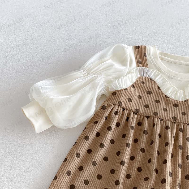 Baby Strampler mit Punktmuster und künstlichen Blume (2- Strampler) - image 6