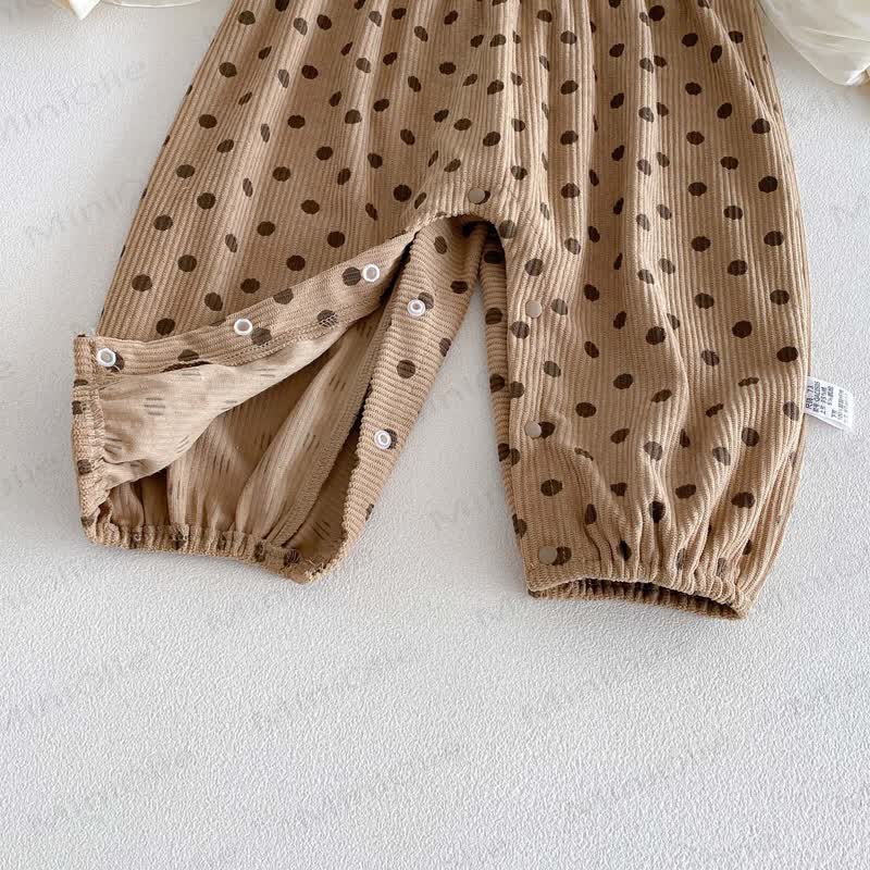 Baby Strampler mit Punktmuster und künstlichen Blume (2- Strampler) - image 9