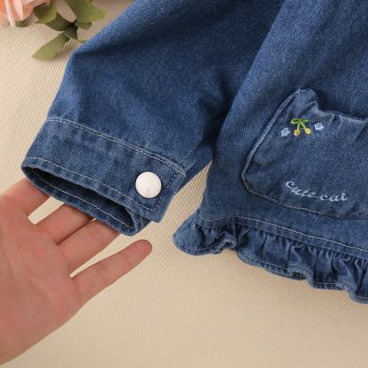 Jeansjacke mit Rüschenkragen, Katzen - Tasche für Baby und Kleinkind - image 5
