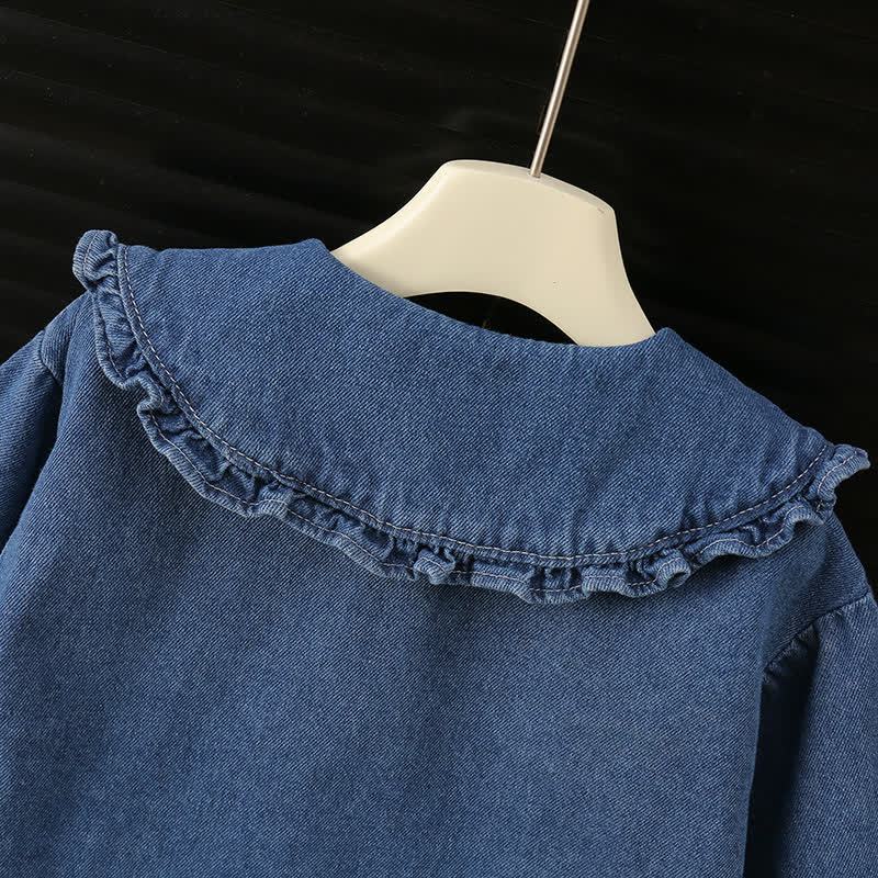 Jeansjacke mit Rüschenkragen, Katzen - Tasche für Baby und Kleinkind - image 6