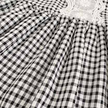 2-teiliges Set für Baby : Weißes Spitze und Gingham Kleid - image 8