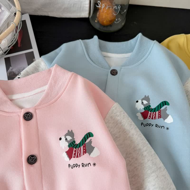 PUPPY RUN Kleinkind Jacke mit Farbblock-Druckknöpfen vorne - image 6