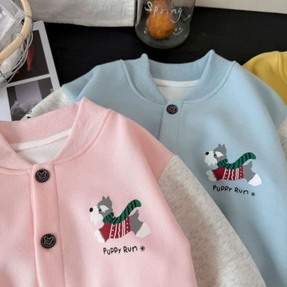 PUPPY RUN Kleinkind Jacke mit Farbblock-Druckknöpfen vorne - image 6