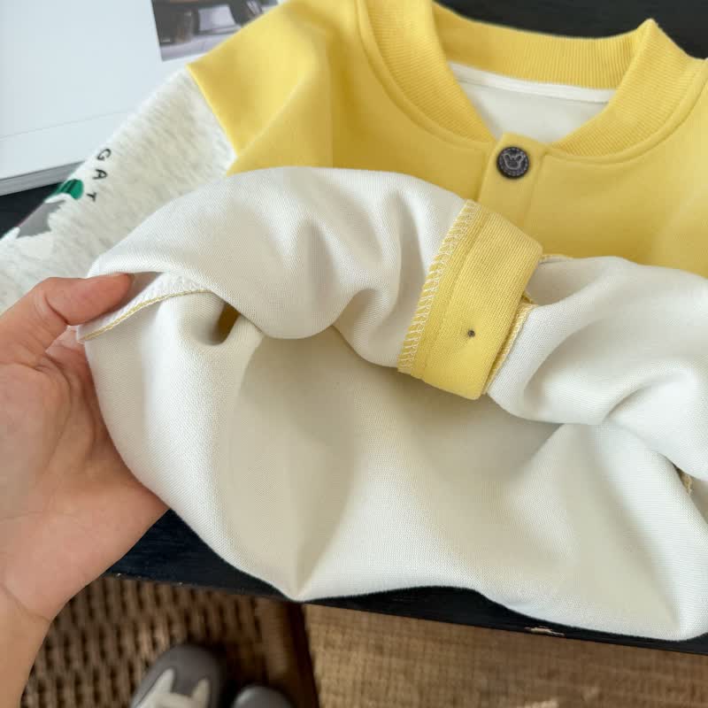 PUPPY RUN Kleinkind Jacke mit Farbblock-Druckknöpfen vorne - image 10