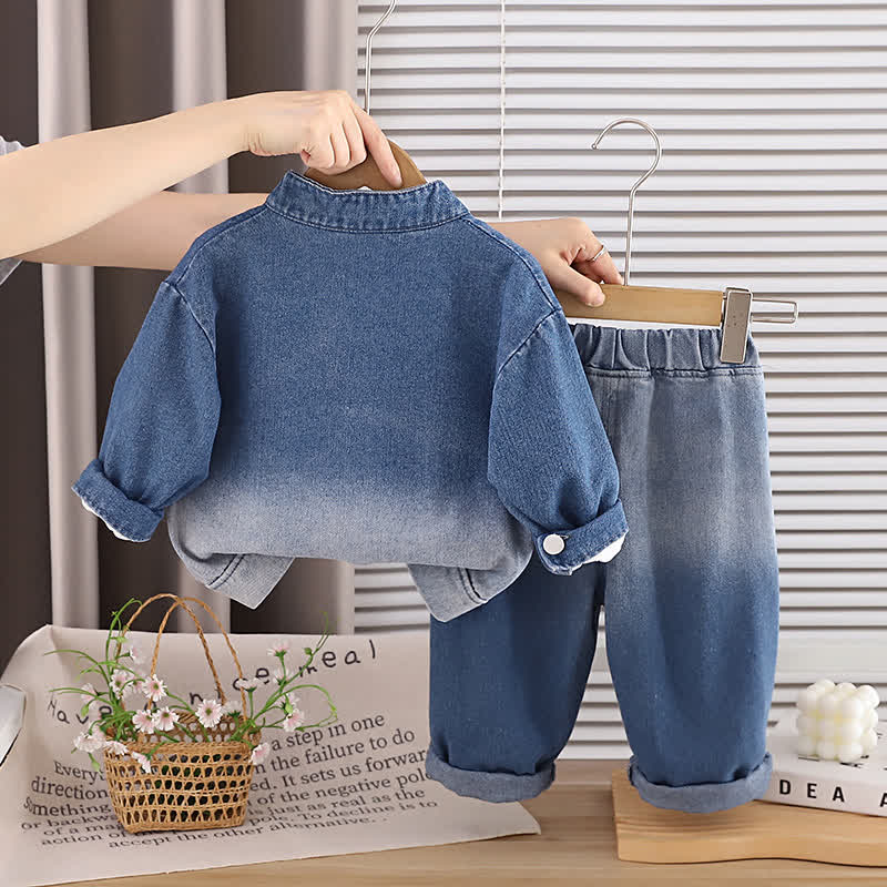3-teiliges Set aus Denim mit Sternenmuster für Kleinkind - image 4