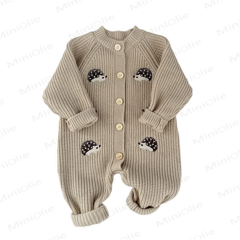 Baby Igel Stricken -Strampler mit Knopfleiste Strampler - image 6