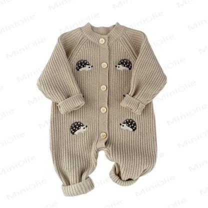 Baby Igel Stricken -Strampler mit Knopfleiste Strampler - image 6