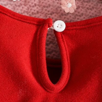 Roter Baby - Strampler mit Schleife , passend zum Stirnband - image 4