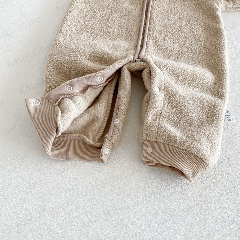 Baby Sherpa- Hase mit Hasenohren, Kapuze und Strampler vorne - image 20