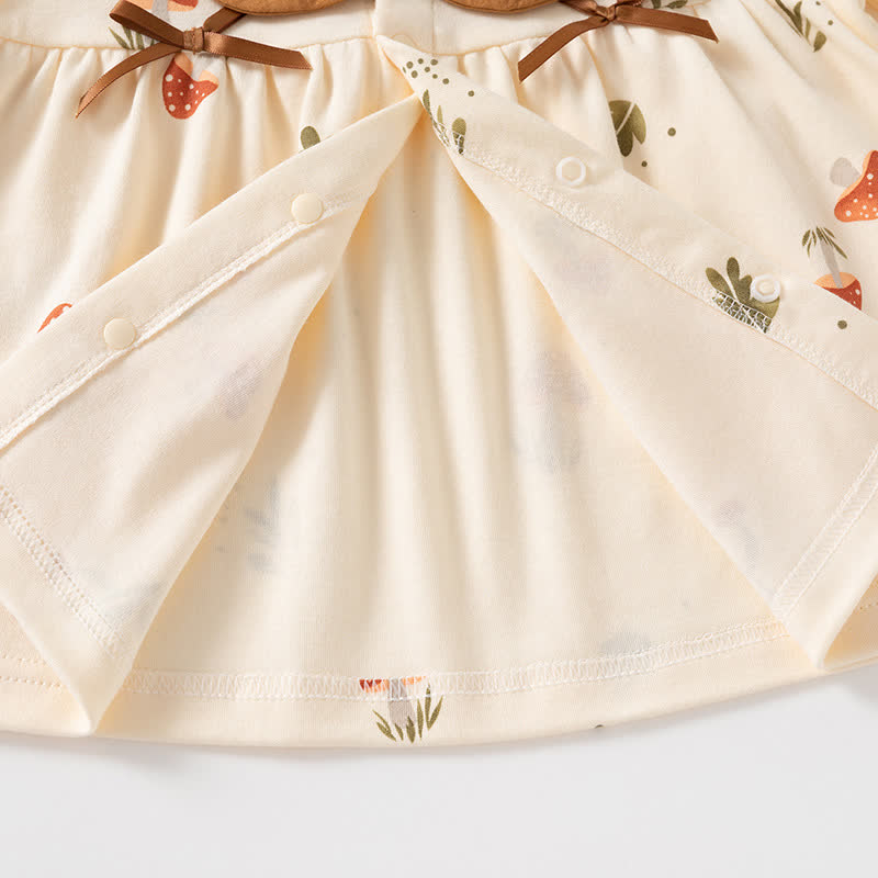 2-teiliges Set für Baby und Kleinkind , braun, mit Pilz- und Blumen - image 4