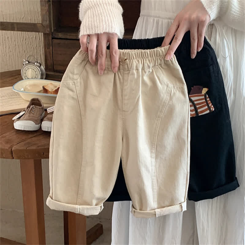 Hose mit Taschen für Kleinkinder ( Kleinkind ) mit Cartoon- Tier - Beige - 5-6.5T - image 2