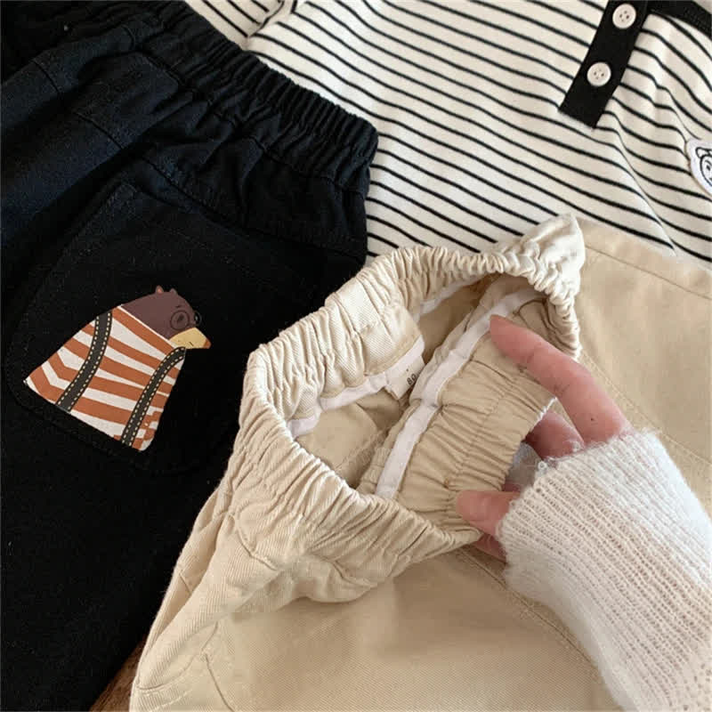 Hose mit Taschen für Kleinkinder ( Kleinkind ) mit Cartoon- Tier - image 6
