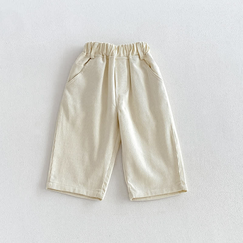 Hose für Baby und Kleinkind , Einfarbig , gerades Bein - Beige - 4-5J - image 2