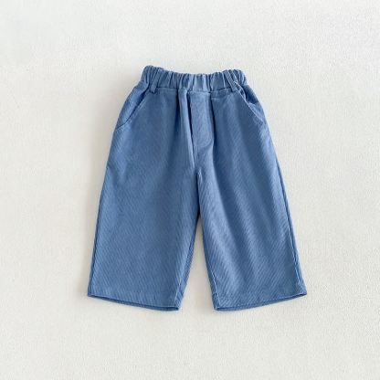 Hose für Baby und Kleinkind , Einfarbig , gerades Bein - Blau - 4-5J - image 3