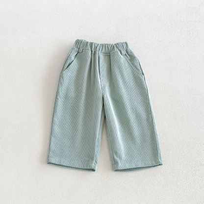 Hose für Baby und Kleinkind , Einfarbig , gerades Bein - Grün - 4-5J - image 4