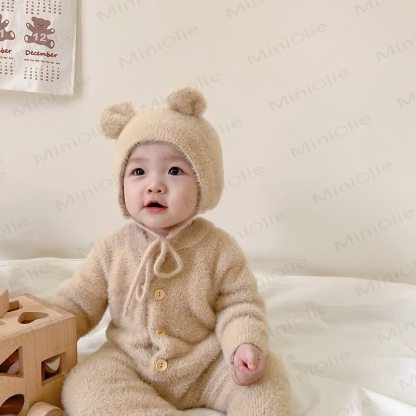 Baby Vlies - Bär mit Bärenohren und Hut - image 3
