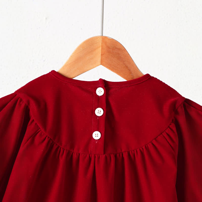 Rotes Schleife mit Schleifenstickerei für Baby, Kleinkind - image 4