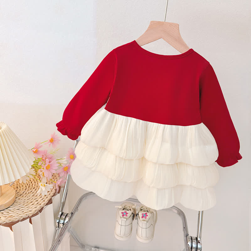 Baby Kleinkind -Mädchen- Schleife in der Taille und Kleid aus Tüll - image 6