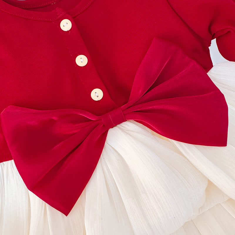 Baby Kleinkind -Mädchen- Schleife in der Taille und Kleid aus Tüll - image 8