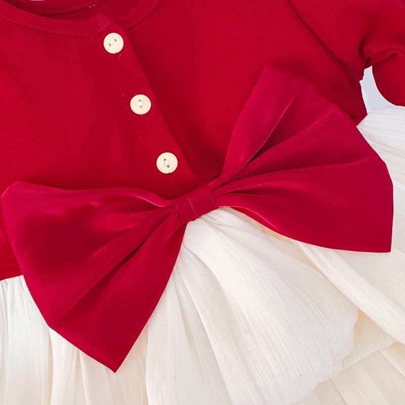 Baby Kleinkind -Mädchen- Schleife in der Taille und Kleid aus Tüll - image 8