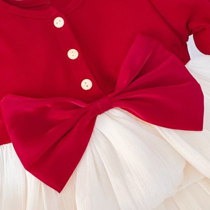 Baby Kleinkind -Mädchen- Schleife in der Taille und Kleid aus Tüll - image 8