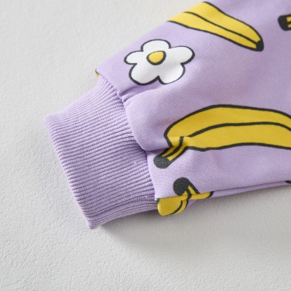2-teiliges Set mit lila Bananen- und Blume für Baby - image 4