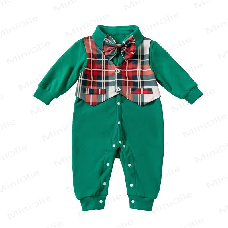 Baby Weihnachten Plaid mit Schleife und Strampler - image 5