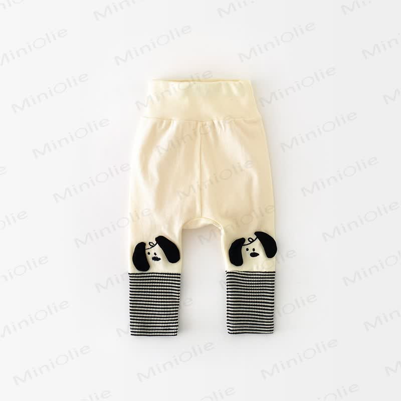 Gamaschen mit Baby Welpen-Patch und Streifen - Beige - 2-3J - image 1