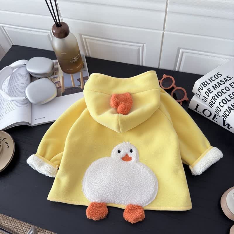 Baby Kleinkind Tier Plüsch Vlies mit Kapuze, Fleecejacke - Gelb - 6-7J - image 3