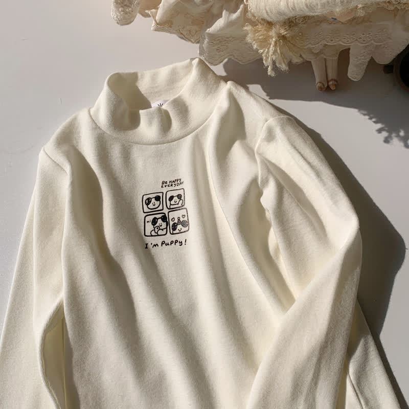 Lässiges Langarmshirt mit Stehkragen für Kleinkind - Weiß - 10-11J - image 2