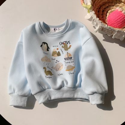 Kleinkind Sweatshirt mit Tier , lockere Passform, Rundhalsausschnitt - Blau - 10-11J - image 8