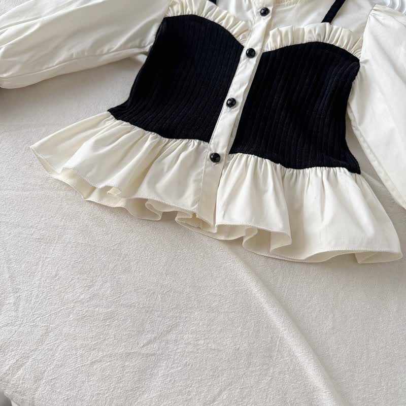 2-teiliges Set für Kleinkind : Rüschenbluse und Hose - image 5