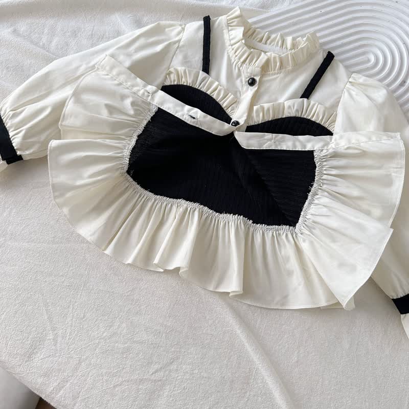 2-teiliges Set für Kleinkind : Rüschenbluse und Hose - image 6