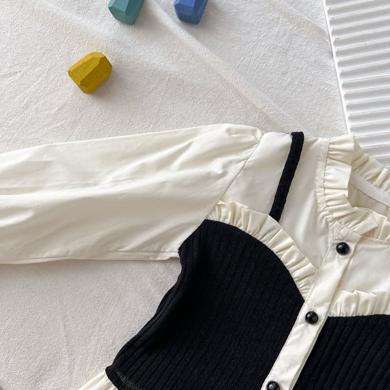 2-teiliges Set für Kleinkind : Rüschenbluse und Hose - image 4