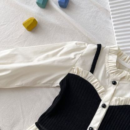 2-teiliges Set für Kleinkind : Rüschenbluse und Hose - image 4
