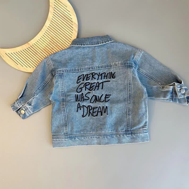 EVERYTHING GREAT WAS ONCE A DREAM: Denim für Baby und Kleinkind oder Beige Hose - Blau - 6-7J - image 2
