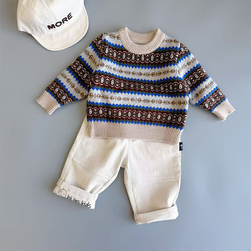 Stricken oder Hose für Baby und Kleinkind (Jungen ) - Beige - 6-7J - image 3